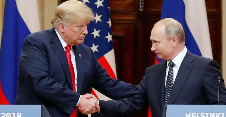 Trump and Putin at the 2018 Helsinki Summit